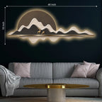 Elegant Deer Valley Premium Crystal Glass Backlit LED Painting