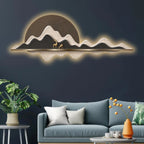 Elegant Deer Valley Premium Crystal Glass Backlit LED Painting