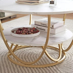 Elegant Design Modern Round Metal Finish Center Table