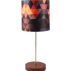 Elegant Designer Printed Cylindrical Shaped Table Lamp