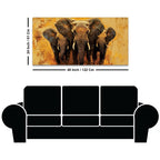 Elegant Elephant Canvas Wall Painting for Home Decor