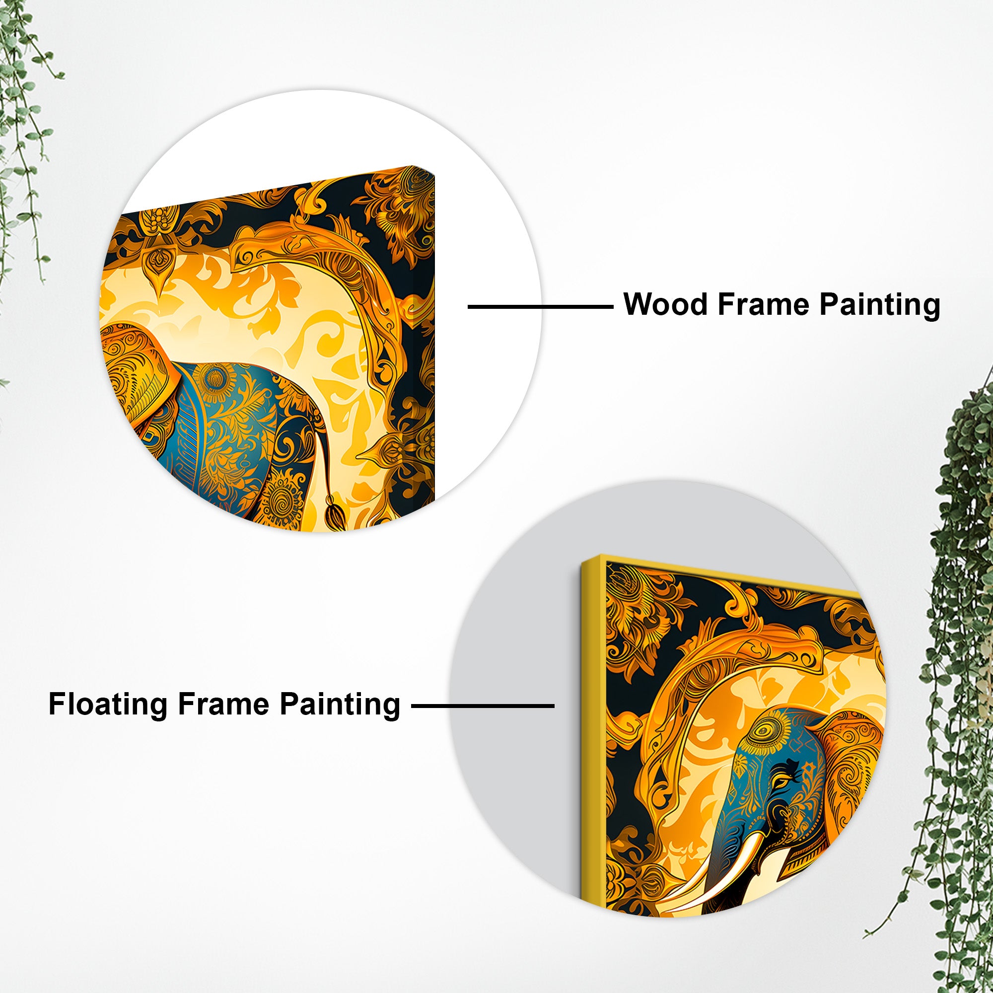 Elegant Elephant Painting for Living Room Wall Décor