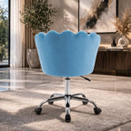 Elegant Emerald Blue Accent Chair with Adjustable Height