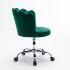 Elegant Emerald Green Accent Chair with Adjustable Height