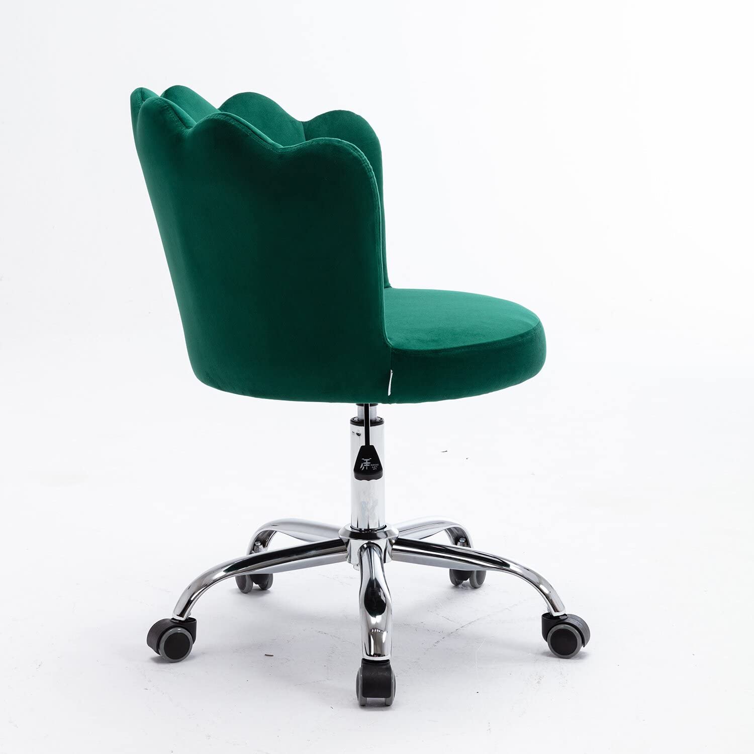Elegant Emerald Green Accent Chair with Adjustable Height