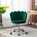 Elegant Emerald Green Accent Chair with Adjustable Height