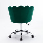 Elegant Emerald Green Accent Chair with Adjustable Height