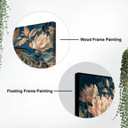 Elegant Floral Abstract Peacock Canvas Painting for Home