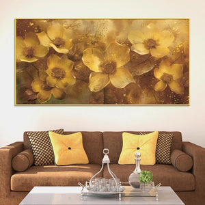 Elegant Floral Canvas Wall Art Modern Abstract Painting for Luxury Home Decor