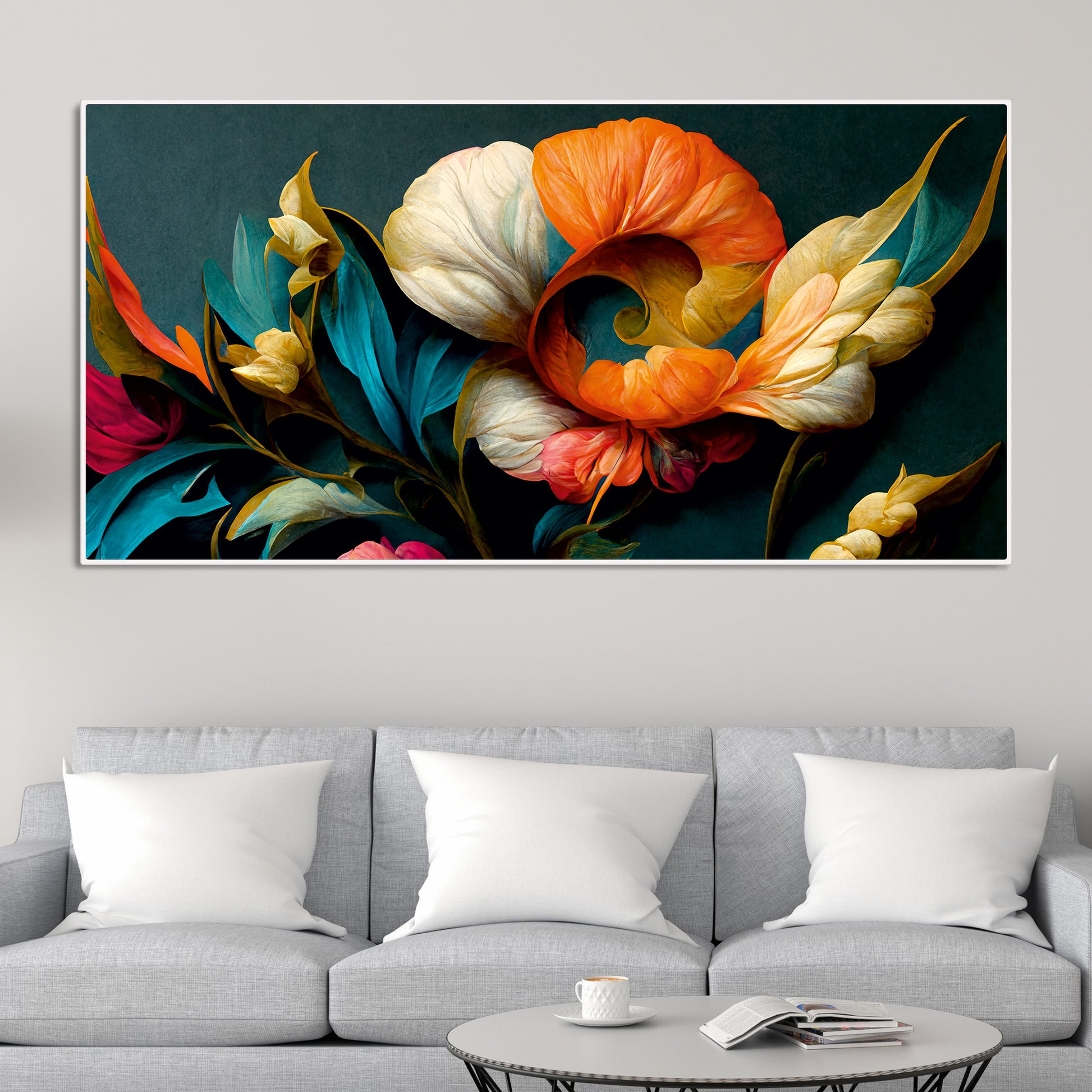 flower art canvas painting