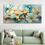 Elegant Floral Wall Art Abstract Canvas Painting