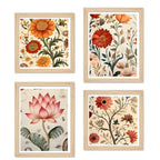 Elegant Floral Wall Art Frame Set of 4 for Modern Homes