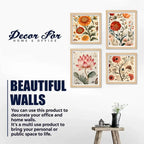 Elegant Floral Wall Art Frame Set of 4 for Modern Homes