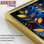Elegant Flower Floating Acrylic Wall Painting Set of 3