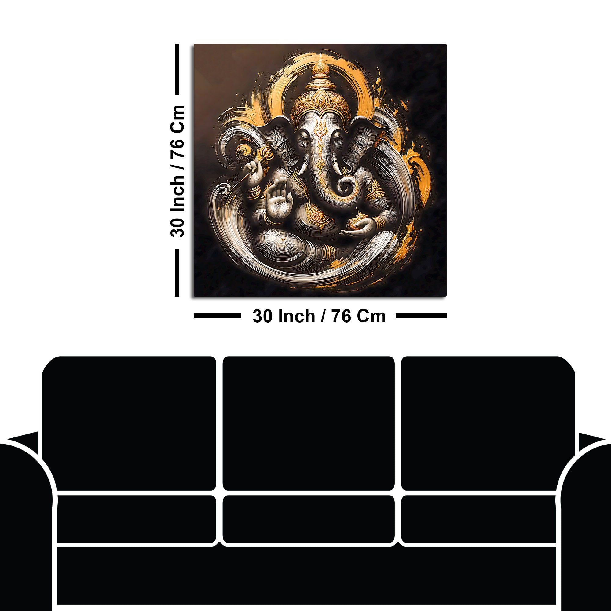 Elegant Ganesh Ji Painting