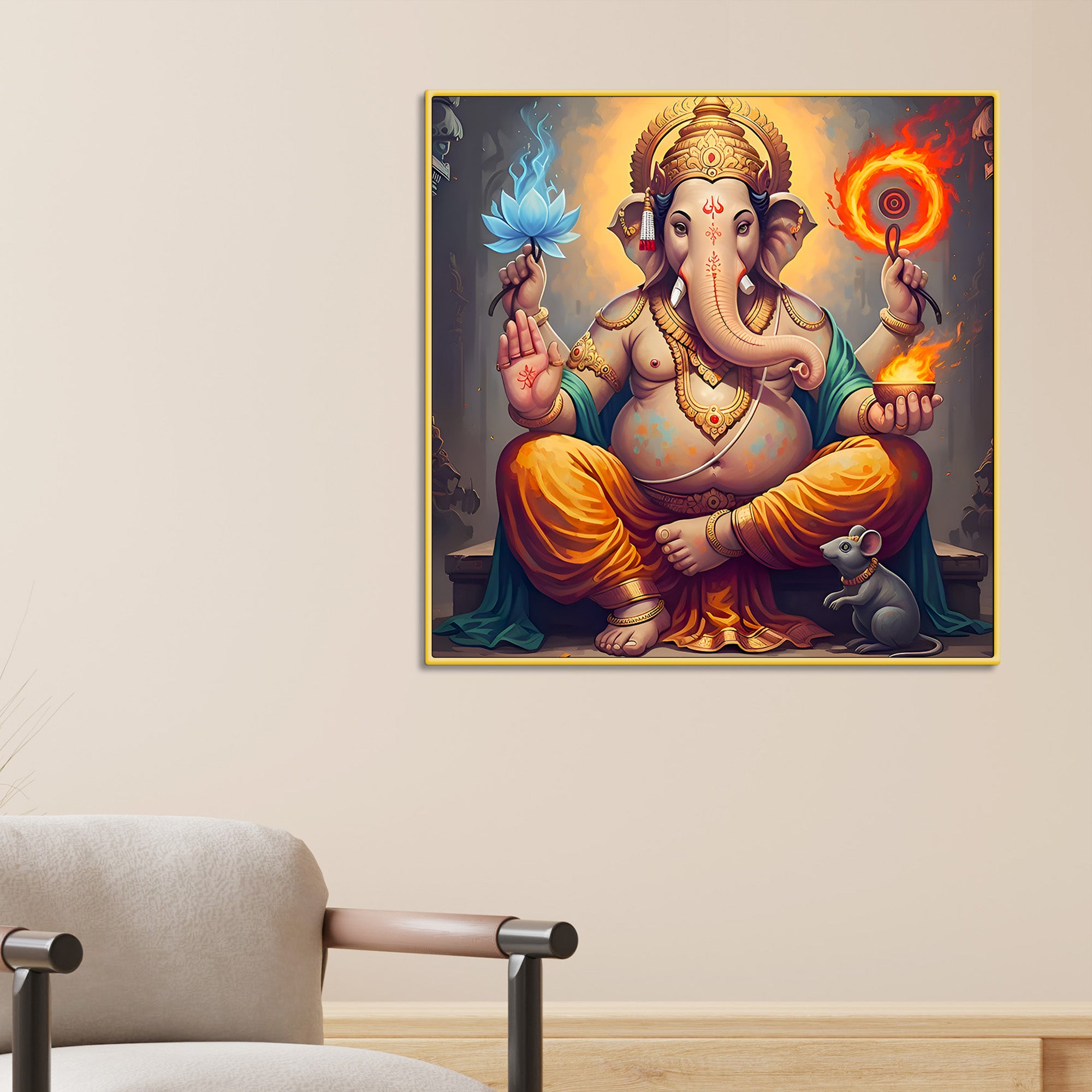 Elegant Ganesh Ji Painting for Home & Office Décor