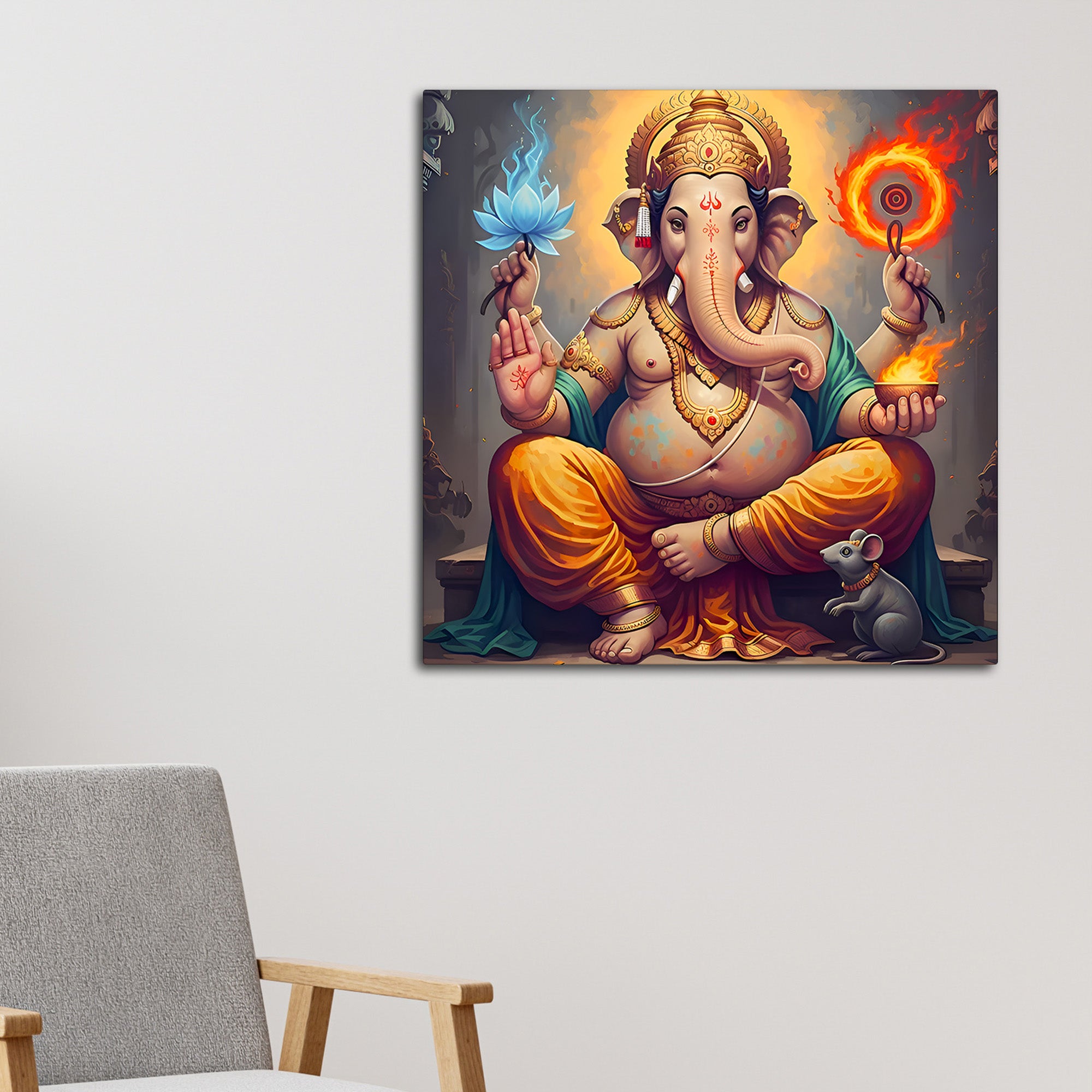Elegant Ganesh Ji Painting for Home & Office Décor