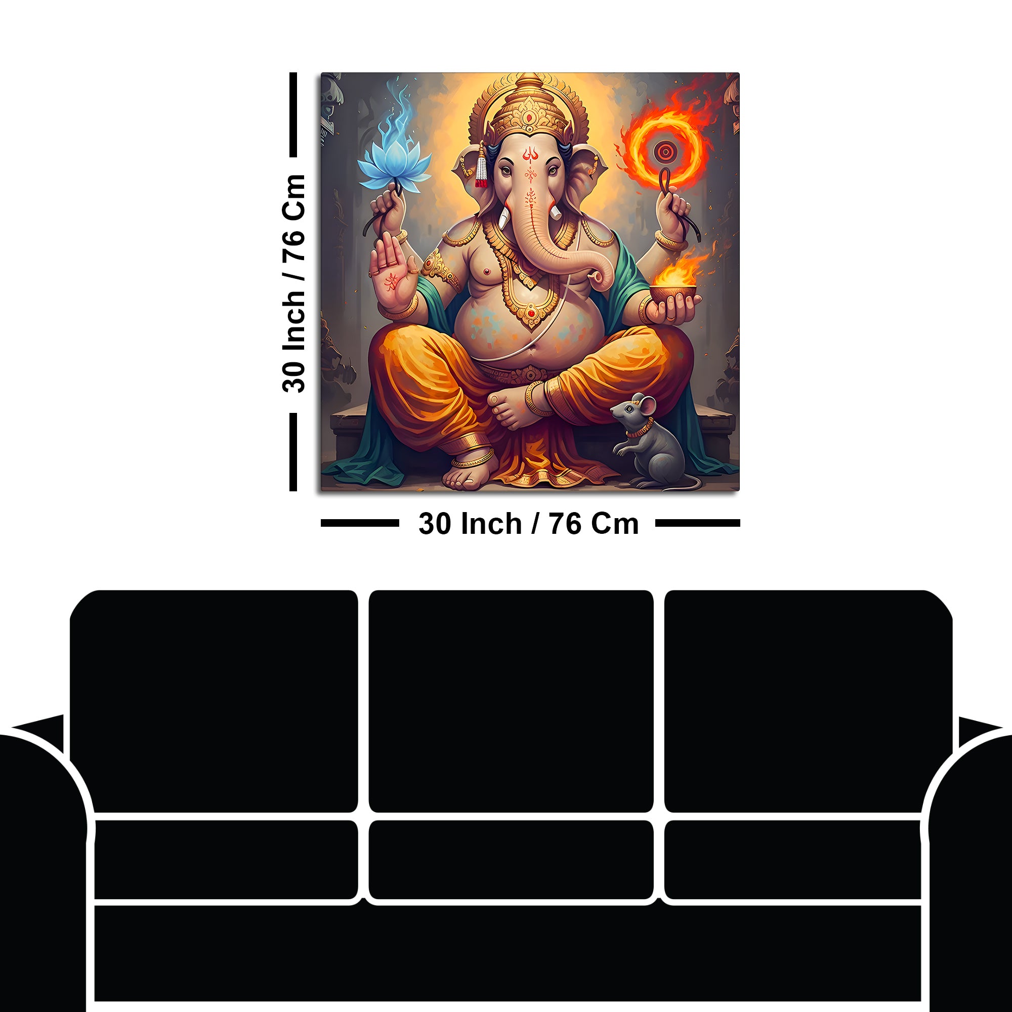 Elegant Ganesh Ji Painting for Home & Office Décor