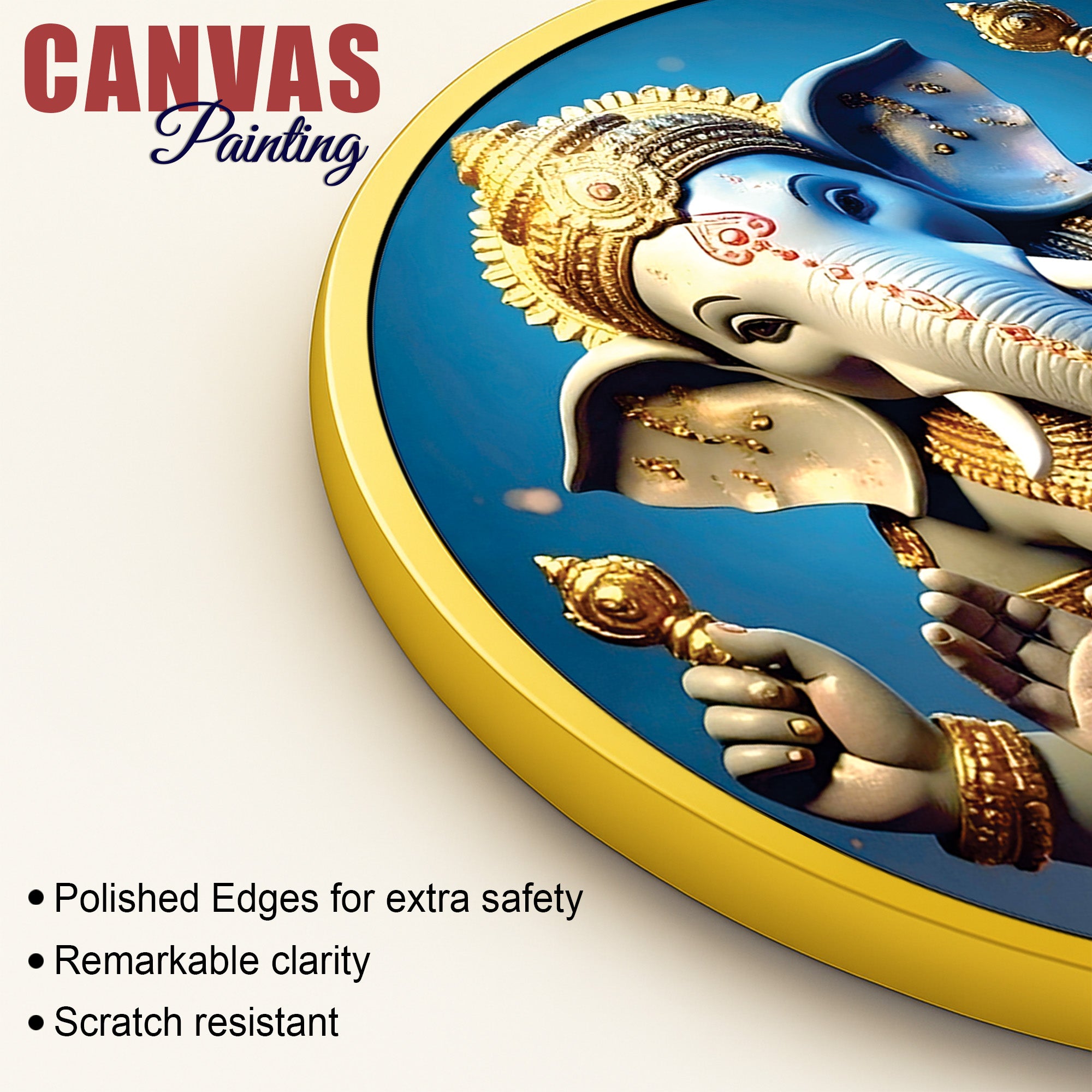 Elegant Ganesh Ji Spiritual Painting