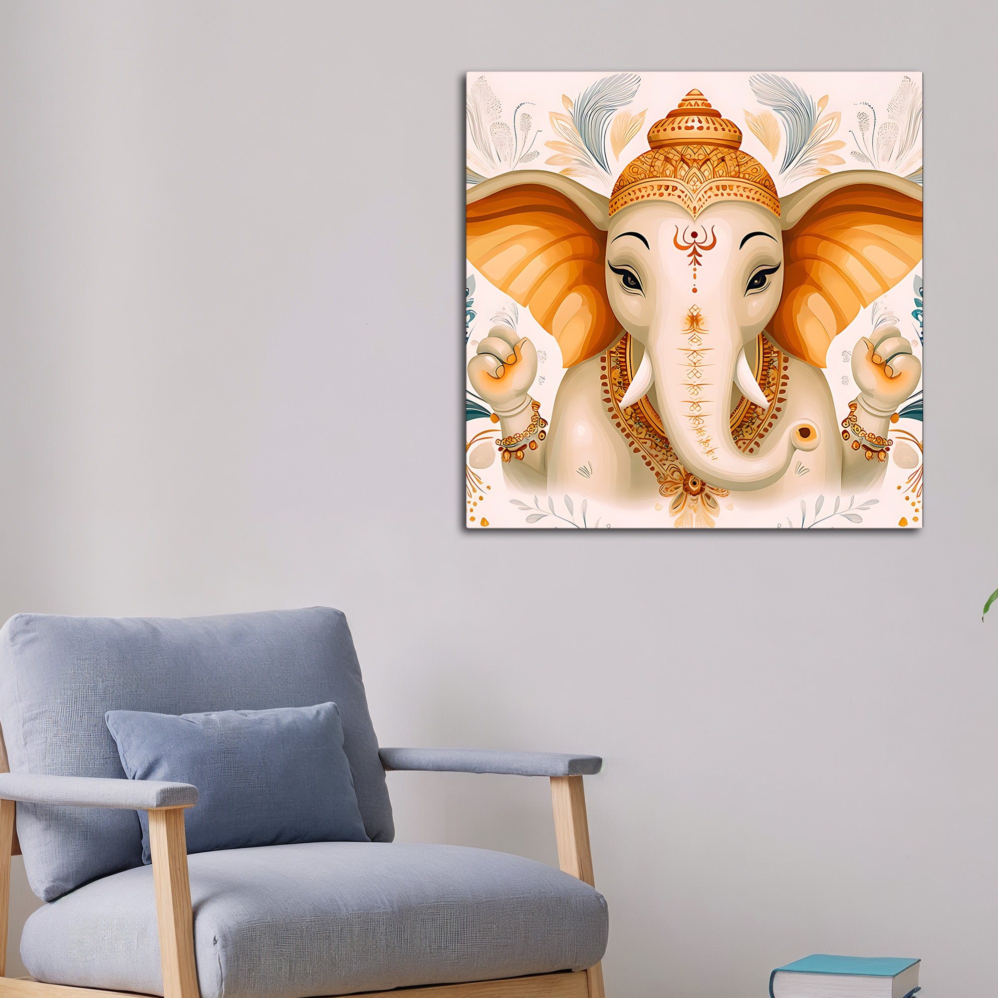 Elegant Ganesh Ji Wall Painting