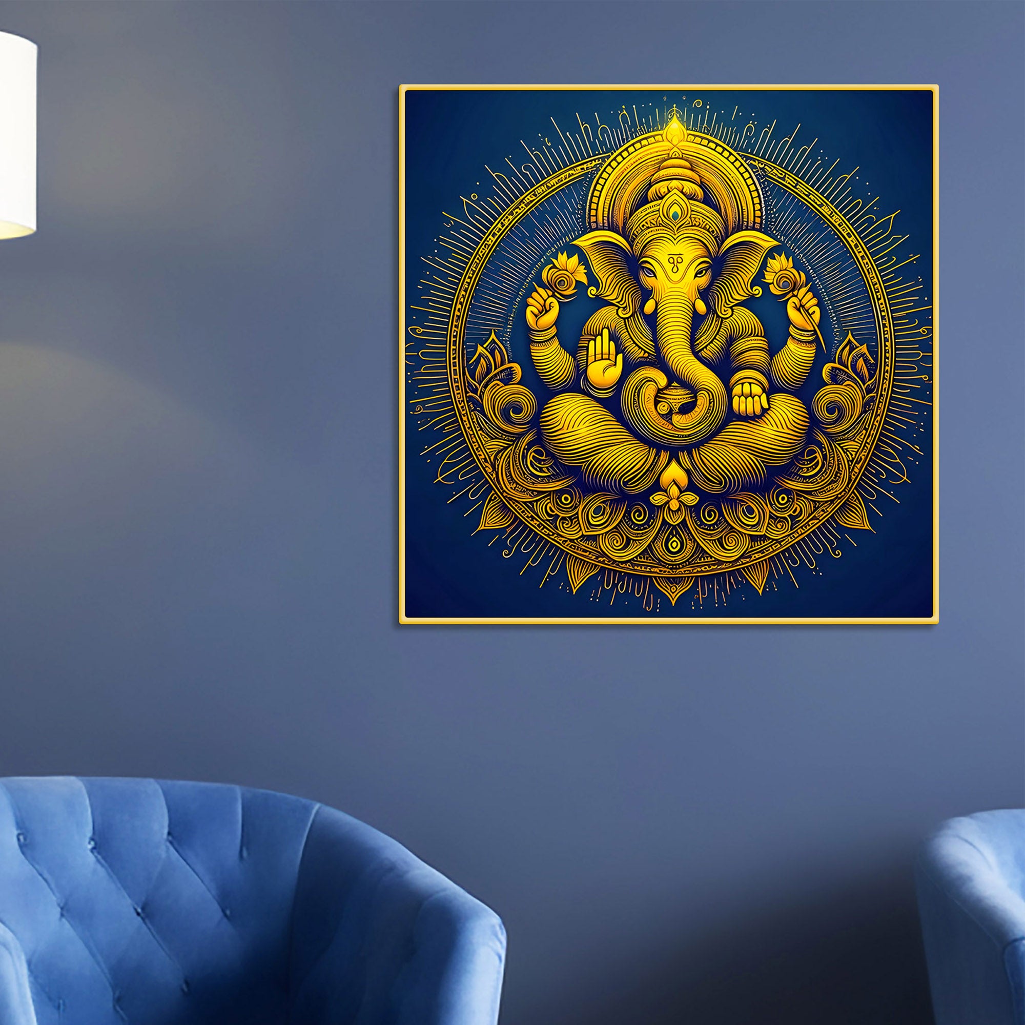 Elegant Ganesha Wall | Hindu God Artwork for Office & Home