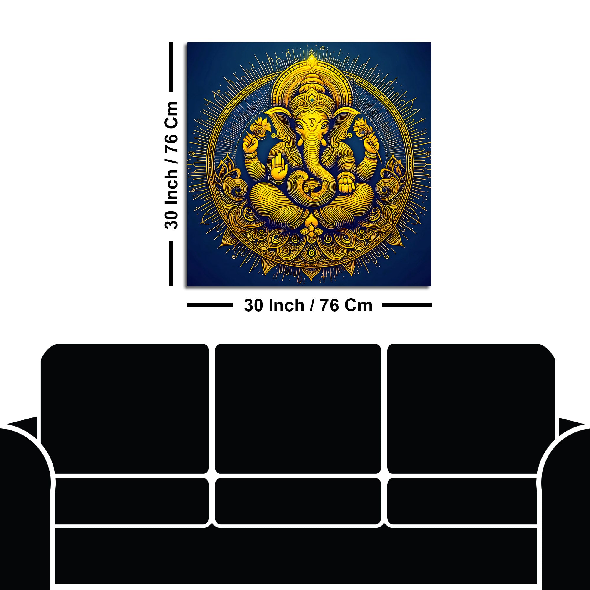 Elegant Ganesha Wall | Hindu God Artwork for Office & Home