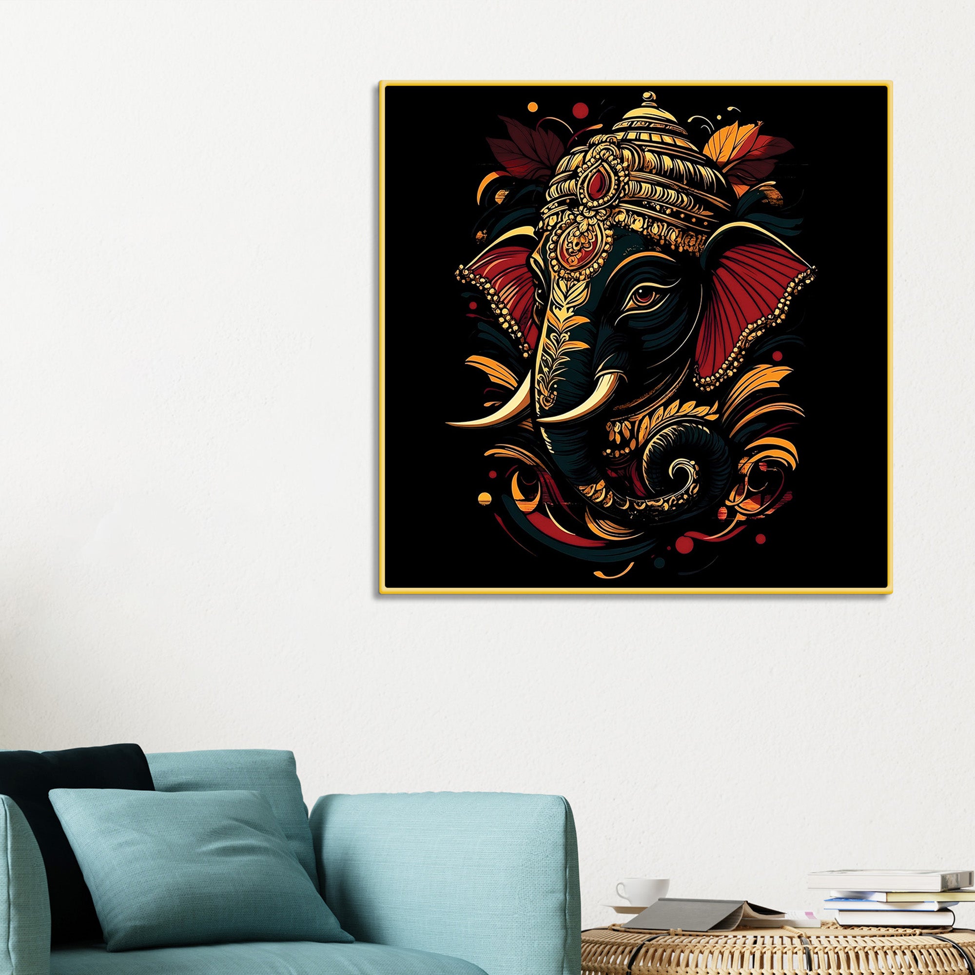 elegant-ganesha-wall-painting