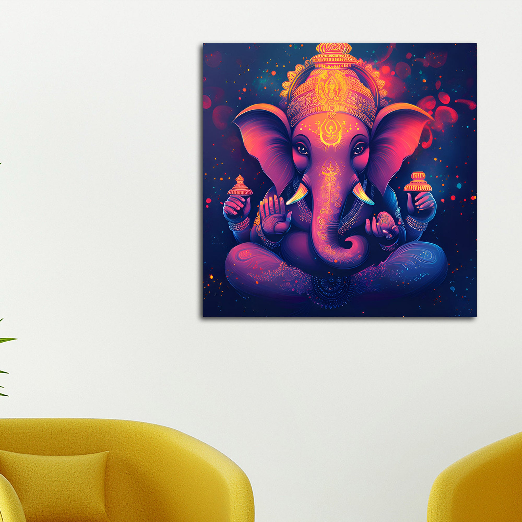 Elegant Ganpati Bappa Wall Painting