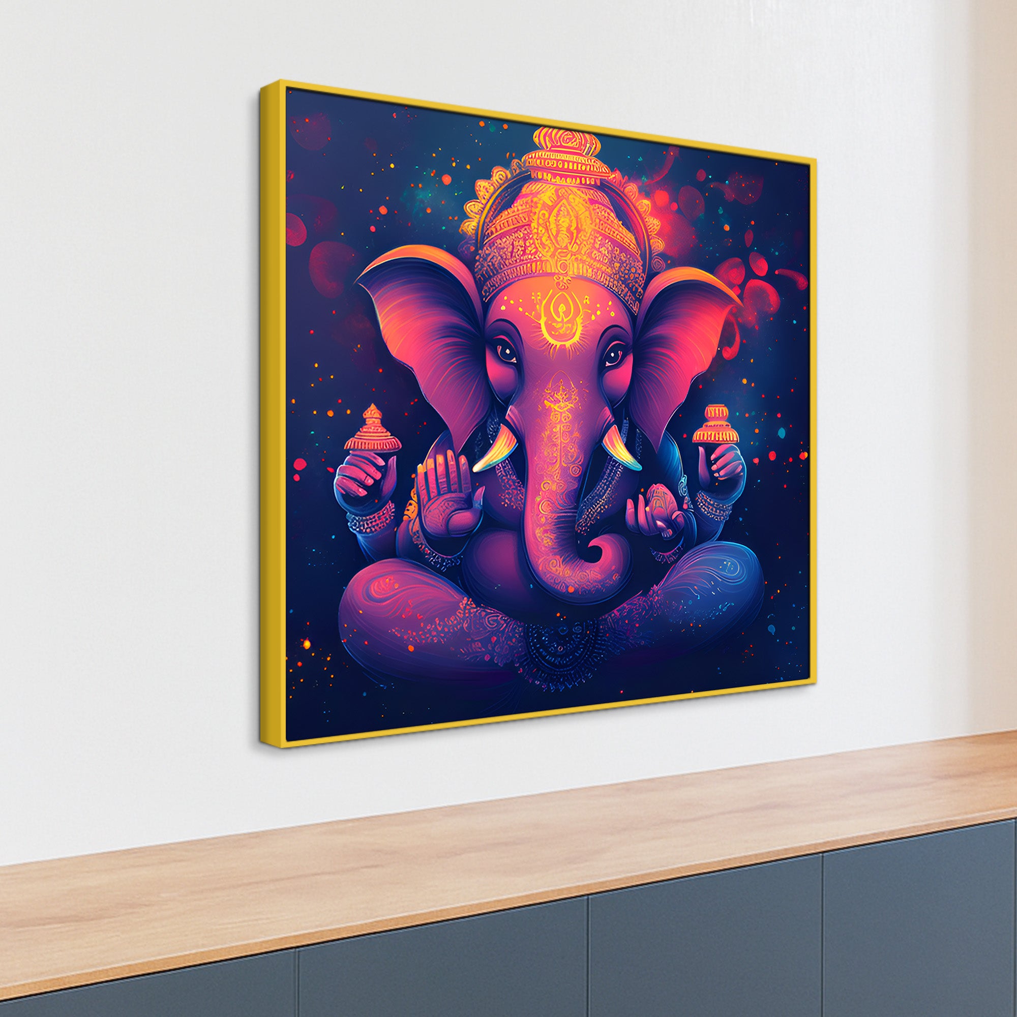 Elegant Ganpati Bappa Wall Painting