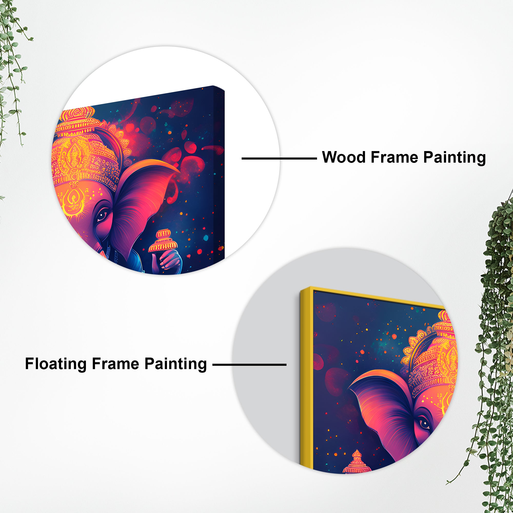 Elegant Ganpati Bappa Wall Painting