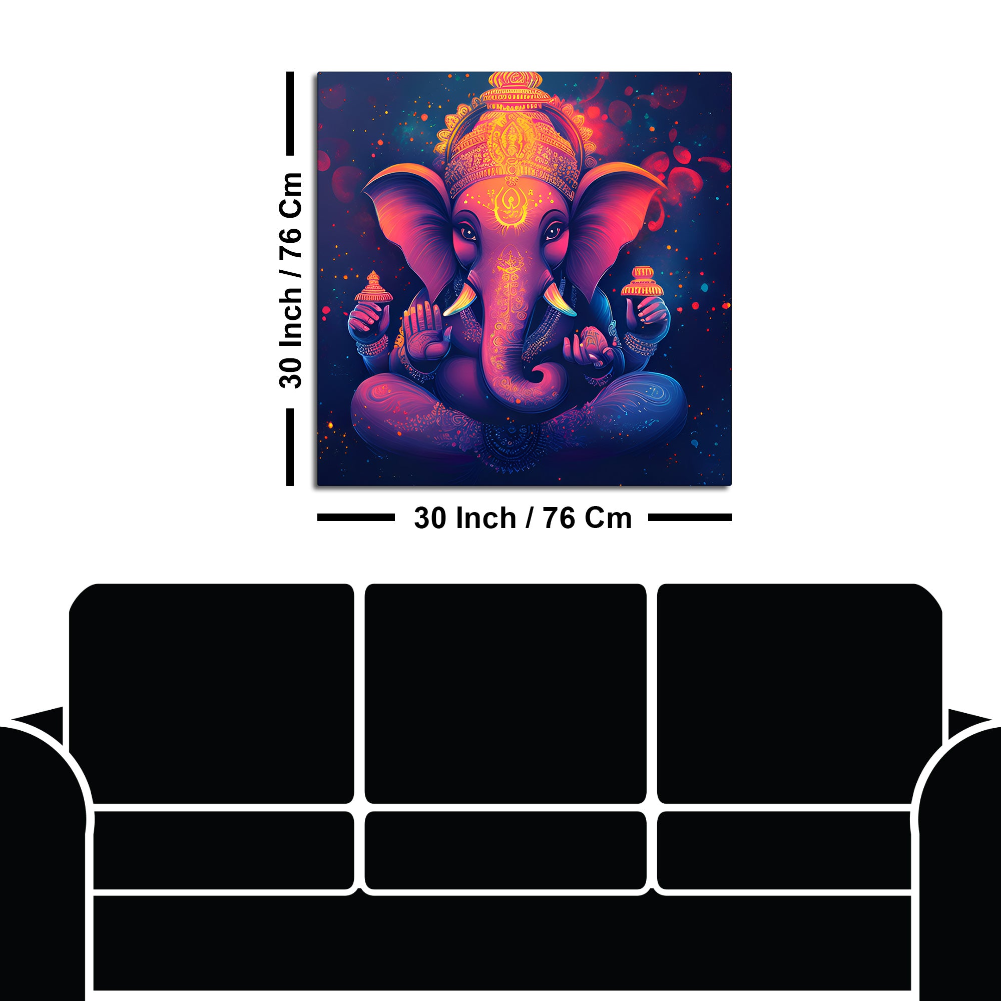 Elegant Ganpati Bappa Wall Painting