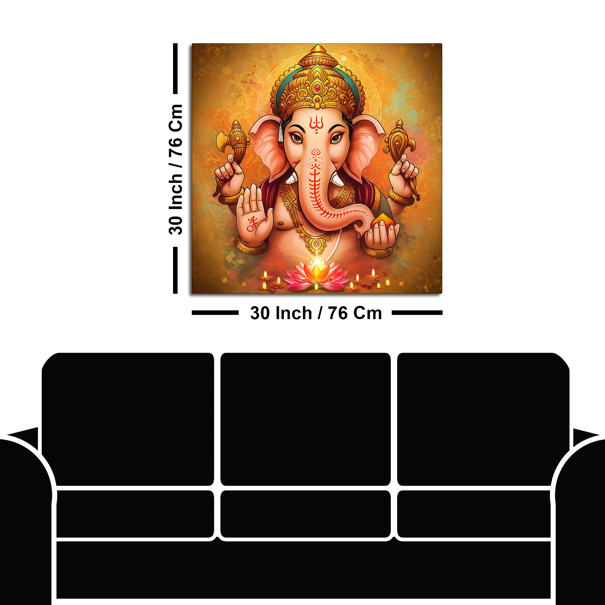 Elegant Ganpati Wall Painting for Home & Office