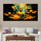 Elegant Gautam Buddha Canvas Wall Painting for Peaceful Home Decor