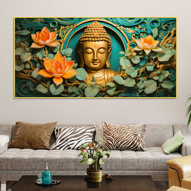 elegant-gautam-buddha-wall-decor-painting-for-modern-living-room-decor