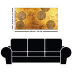 Elegant Gold Abstract Circle Canvas Wall Painting for Home & Office