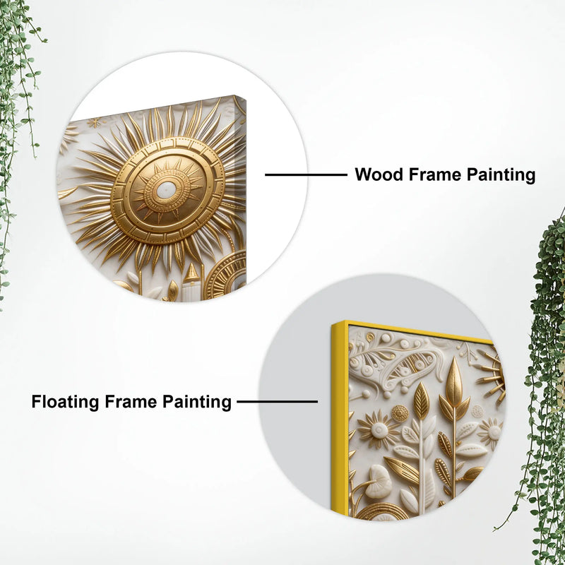 Elegant Golden Birds 3D Canvas Wall Painting