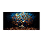 Elegant Golden Tree Wall Art Canvas Painting