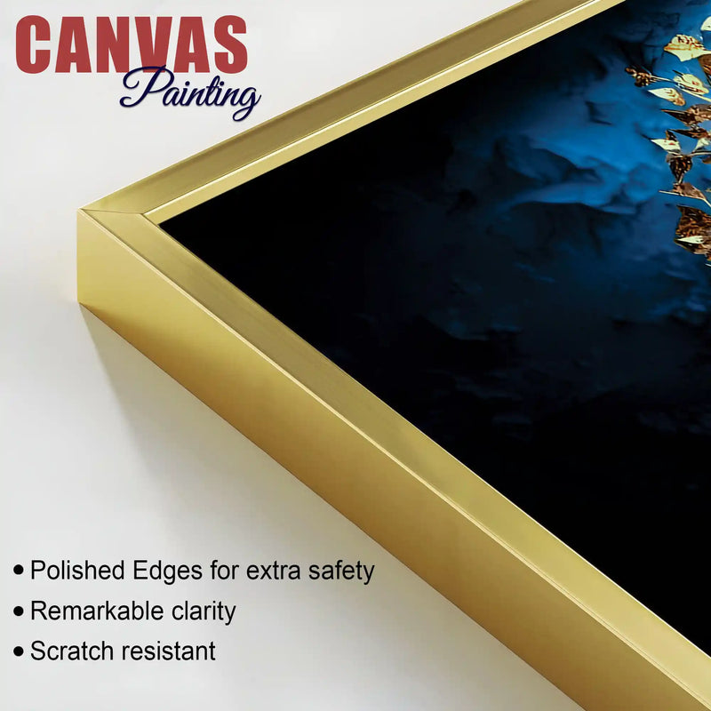 Elegant Golden Tree Wall Art Canvas Painting