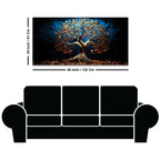 Elegant Golden Tree Wall Art Canvas Painting