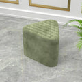 Elegant Green Ottoman Pouffe with Diamond-Stitch Top