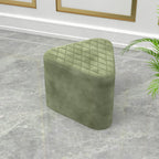 Elegant Green Ottoman Pouffe with Diamond-Stitch Top