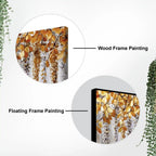 Elegant Hanging Leaves Abstract Wall Canvas Painting for Bedroom Decor