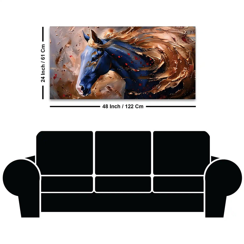 Elegant Horse Canvas Painting for Home Decor