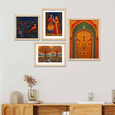 elegant-indian-culture-wall-frame-set-of-four
