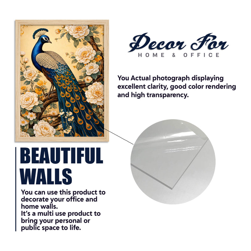 Elegant Indian Woman & Floral Art Wall Frame Set of Six