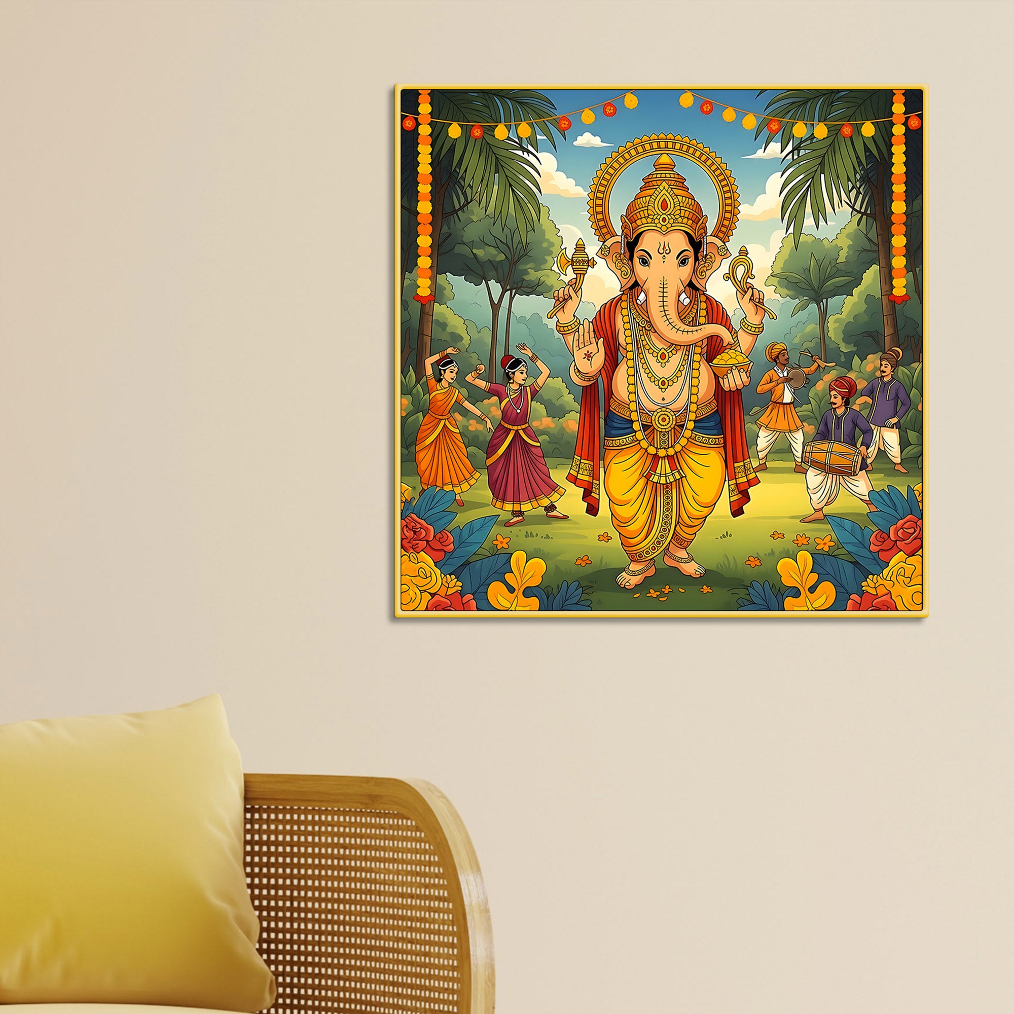  elegant-lord-ganesh-ji-wall-painting