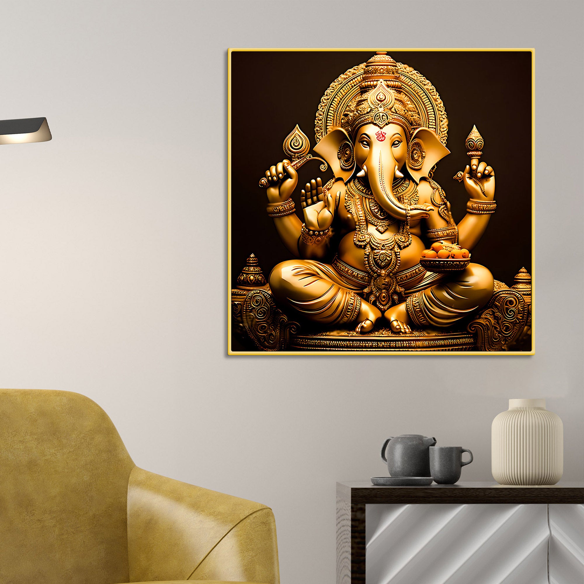 Elegant Lord Ganesha Wall Décor Painting