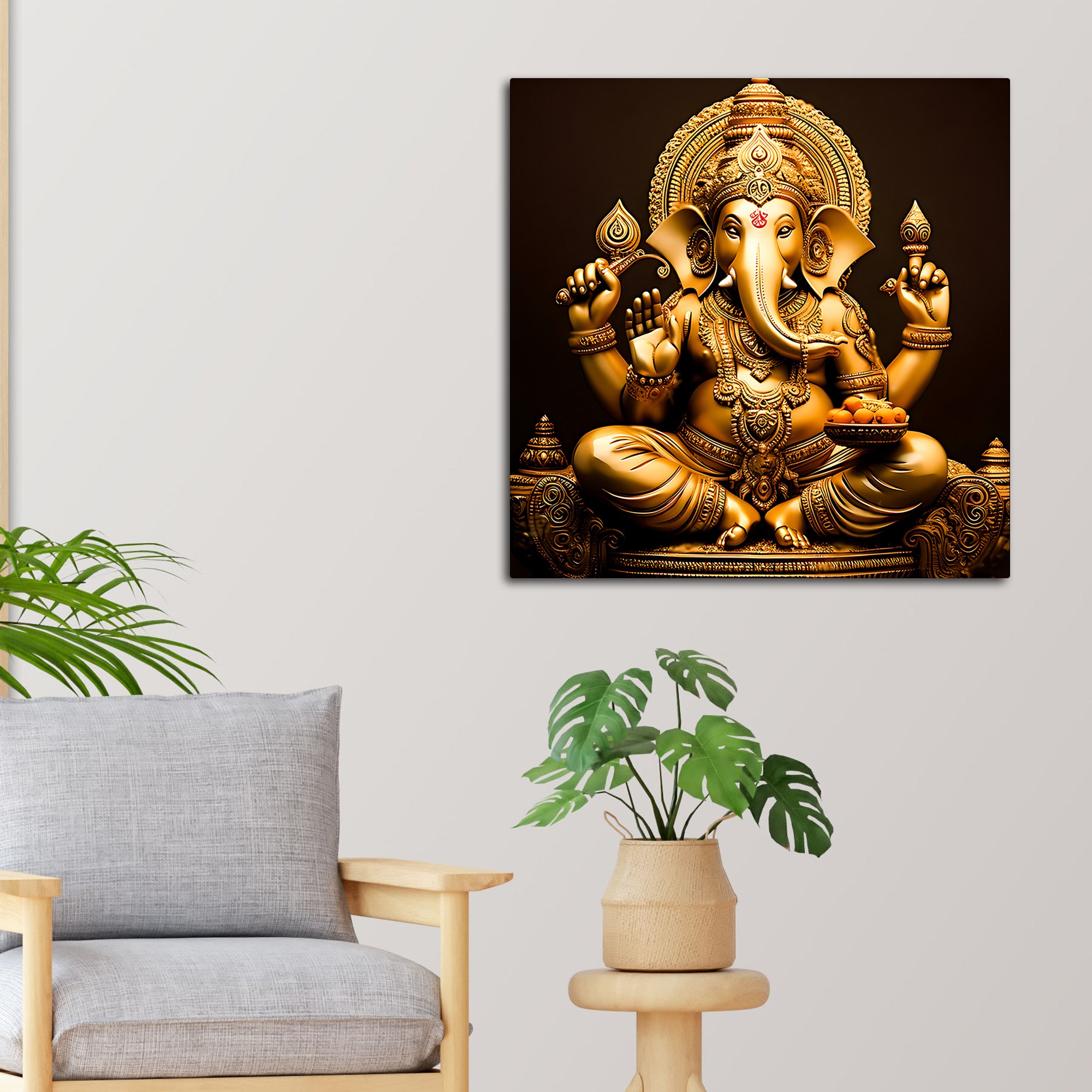 Elegant Lord Ganesha Wall Décor Painting