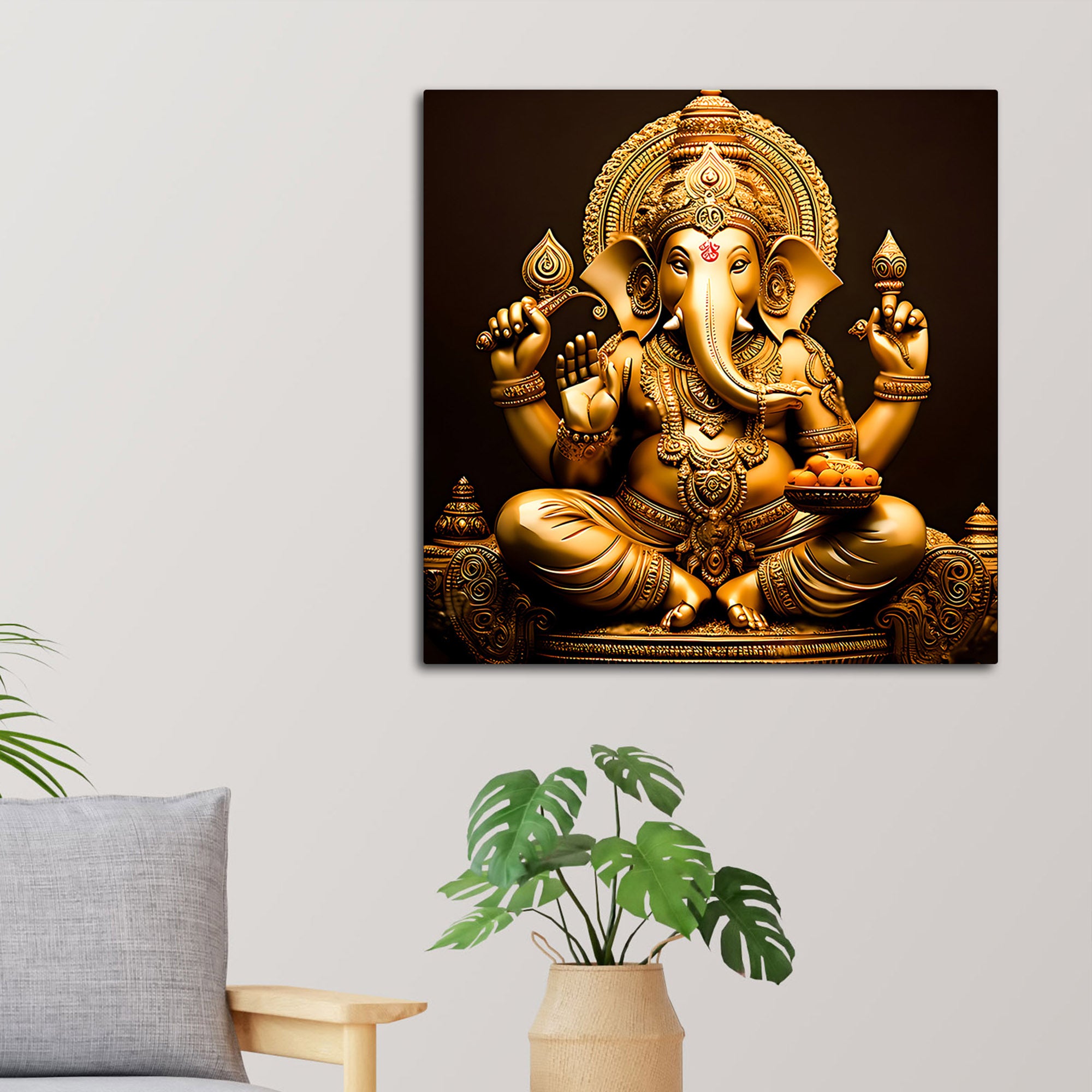 Elegant Lord Ganesha Wall Décor Painting