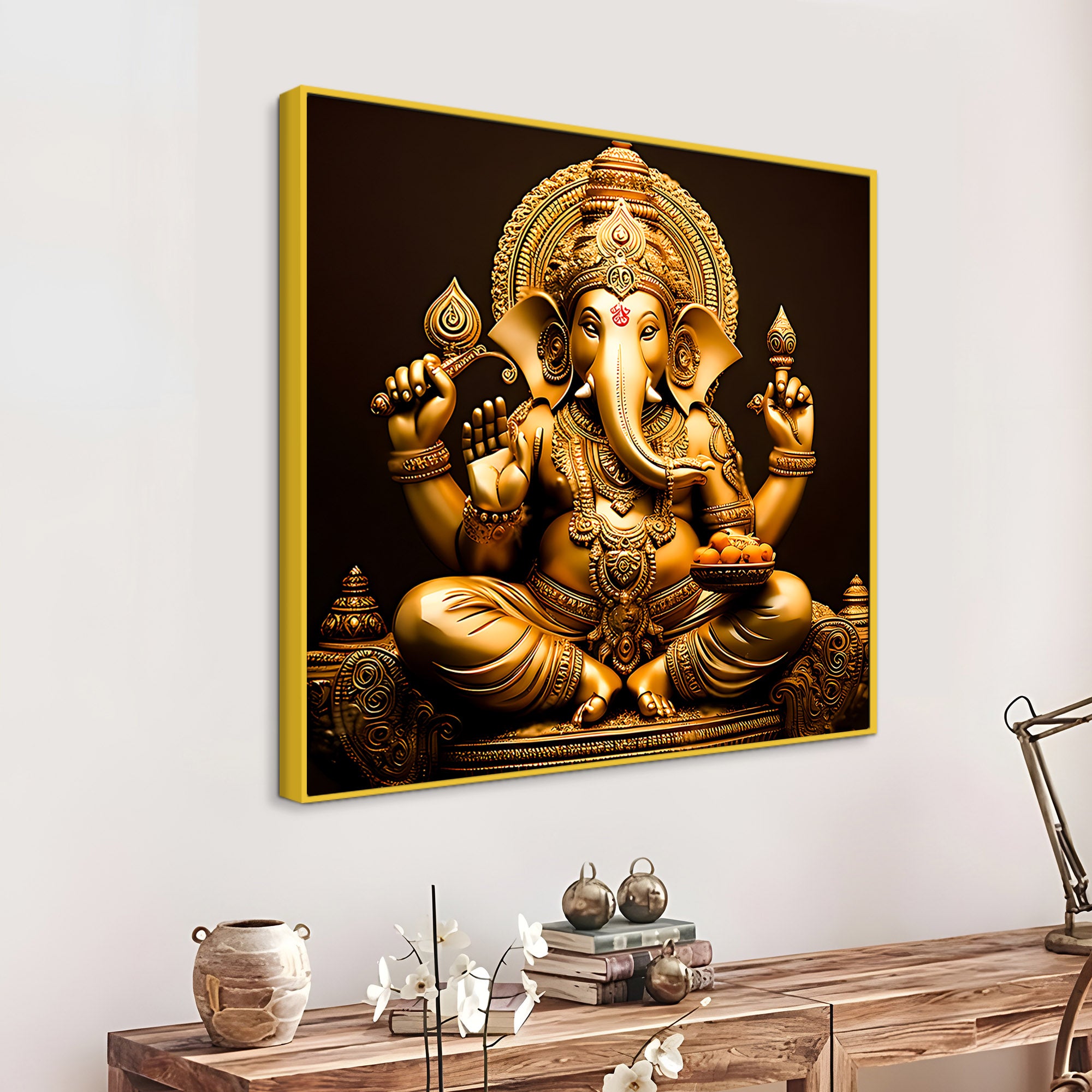 Elegant Lord Ganesha Wall Décor Painting